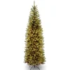 Discount 7 ft. Pre-Lit Kingswood Fir Pencil Tree with Power Connect Dual Color LED Lights Pencil Slim|Pre-Lit