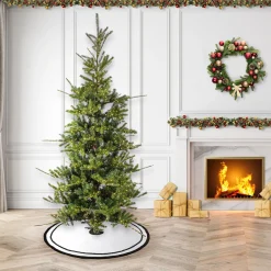 Best 10 ft. Pre-Lit Lark Pine Feel Real Medium Tree with Warm White LED Rice Lights Full|Pre-Lit