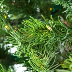 Best 10 ft. Pre-Lit Lark Pine Feel Real Medium Tree with Warm White LED Rice Lights Full|Pre-Lit