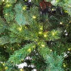 Best 10 ft. Pre-Lit Lark Pine Feel Real Medium Tree with Warm White LED Rice Lights Full|Pre-Lit