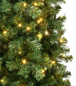 Online 6 ft. Pre-Lit Linden Spruce Slim Tree with Warm White LED Lights Slim|Pre-Lit