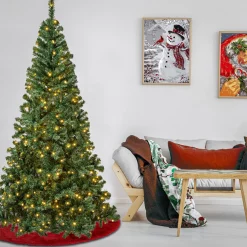 Best 7.5 ft. Pre-Lit Linden Spruce Tree with Warm White LED Lights Full|Pre-Lit