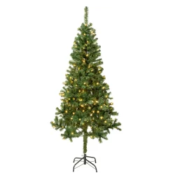 New 6 ft. Pre-Lit Linden Spruce Tree with Warm White LED Lights Full|Pre-Lit
