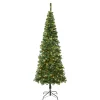 Hot 7.5 ft. Pre-Lit Linden Spruce Slim Tree with LED Lights Slim|Pre-Lit