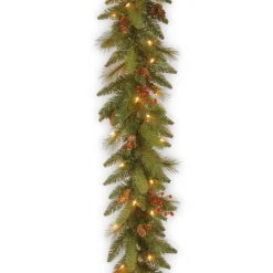 Discount 6 ft. Pre-Lit Long Needle Pine Cone Garland with Clear Lights Pre-Lit Christmas Garlands|3-6 Feet Christmas Garlands