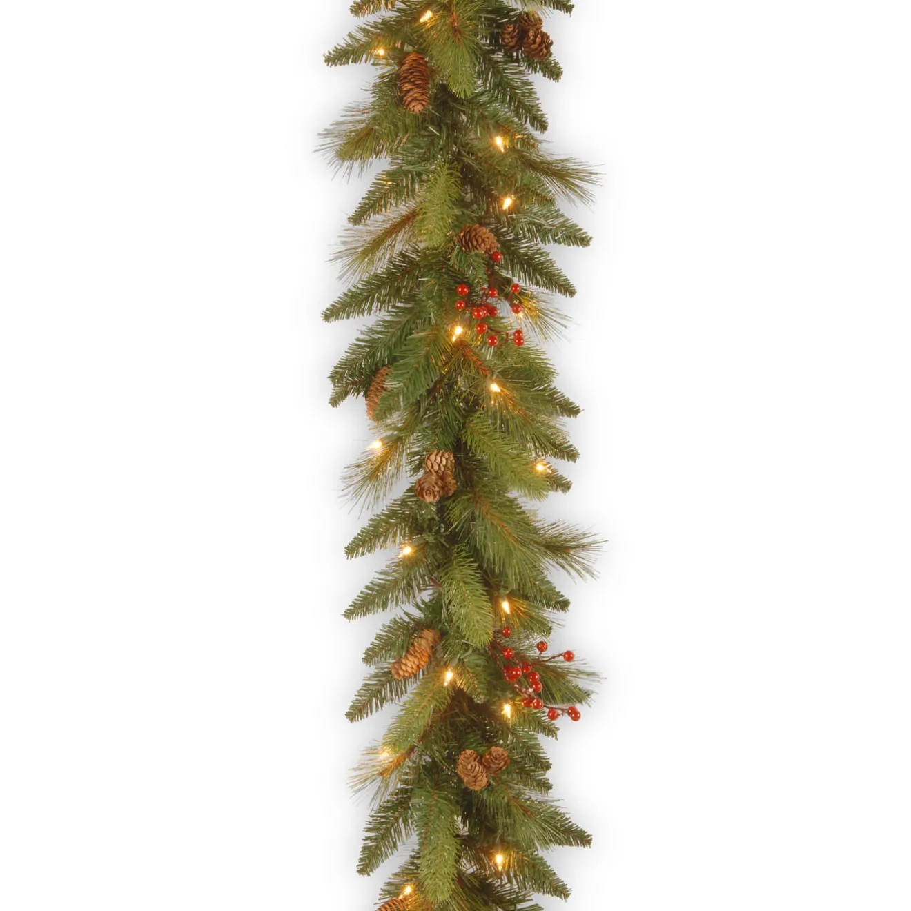 Discount 6 ft. Pre-Lit Long Needle Pine Cone Garland with Clear Lights Pre-Lit Christmas Garlands|3-6 Feet Christmas Garlands