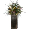 Clearance 3 ft. Pre-Lit Meadow Basin Tree with LED Lights Full|Pre-Lit