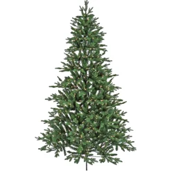 New 7.5 ft. Pre-Lit Merryweather Fir Feel Real Tree with Clear Lights Full|Pre-Lit