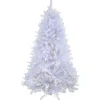 Hot 9 ft. Pre-Lit Millville White Tree with PowerConnect Warm White LED Lights Full|Pre-Lit