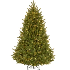 Online 7.5 ft. Pre-Lit Natural Fraser Medium Fir Tree with Clear Lights Full|7 To 7.5 Feet