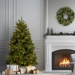 Discount 5 ft. Pre-Lit Newberry Spruce Tree with Dual Color LED Lights Full|Pre-Lit
