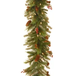 Discount 6 ft. Pre-Lit Noelle Garland with Warm White LED Lights Pre-Lit Christmas Garlands|3-6 Feet Christmas Garlands