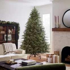 Sale 9 ft. Pre-Lit Nordic Spruce Medium Tree with Clear Lights Full|Pre-Lit