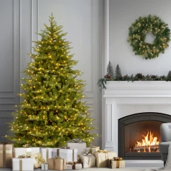 Online 7.5 ft. Pre-Lit Nordic Spruce Medium Tree with Clear Lights Medium|Pre-Lit