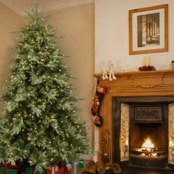 Online 7.5 ft. Pre-Lit Nordic Spruce Medium Tree with Clear Lights Medium|Pre-Lit