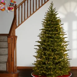 Online 7.5 ft. Pre-Lit Nordic Spruce Slim Tree with Clear Lights Slim|Pre-Lit