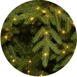 Online 7.5 ft. Pre-Lit Nordic Spruce Slim Tree with Clear Lights Slim|Pre-Lit