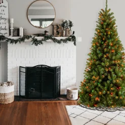 6.5 ft. Pre-Lit North Valley Spruce Tree with Multicolor Lights Full|Pre-Lit