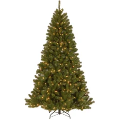Sale 7.5 ft. Pre-Lit North Valley Spruce Tree with PowerConnect Light Parade LED Lights Full|Pre-Lit