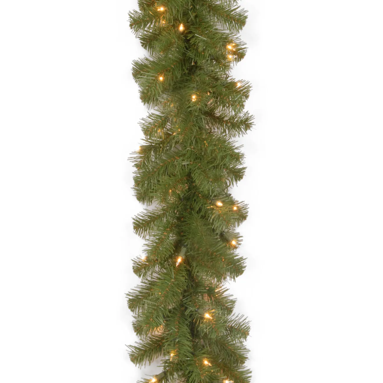 Clearance 9 ft. Pre-Lit North Valley Spruce Garland with Dual Color LED Lights Pre-Lit Christmas Garlands|7-10 Feet Christmas Garlands