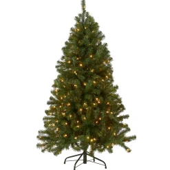 New 5 ft. Pre-Lit North Valley Spruce Tree with Clear Lights Full|Pre-Lit