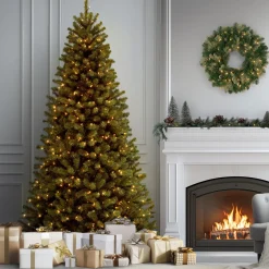Best 9 ft. Pre-Lit North Valley Spruce Tree with Clear Lights Full|9 To 9.5 Feet