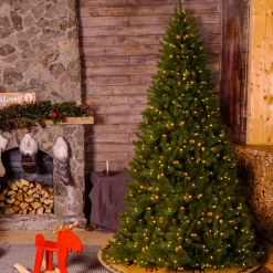 New 10 ft. Pre-Lit North Valley Spruce Tree with Clear Lights Full|Pre-Lit