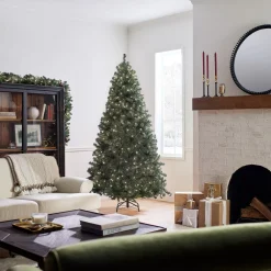 Sale 7.5 ft. Pre-Lit North Valley Spruce Blue Tree with Clear Lights Full|Pre-Lit