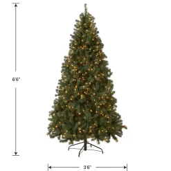New 6.5 ft. Pre-Lit North Valley Spruce Blue Tree with Clear Lights Full|Pre-Lit