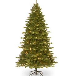 7.5 ft. Pre-Lit Northern Spruce Memory-Shape Tree with PowerConnect Dual Color LED Lights and Music Match Full|Pre-Lit