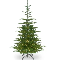 Online 6.5 ft. Pre-Lit Norwegian Spruce Tree with Clear Lights Full|Pre-Lit