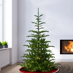 Online 6.5 ft. Pre-Lit Norwegian Spruce Tree with Clear Lights Full|Pre-Lit