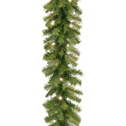 Best 9 ft. Pre-Lit Norwood Fir Garland with Twinkly LED Lights Pre-Lit Christmas Garlands|7-10 Feet Christmas Garlands