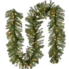 Clearance 9 ft. Pre-Lit Norwood Fir Garland with Clear Lights - 12 in Diameter Pre-Lit Christmas Garlands|7-10 Feet Christmas Garlands