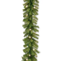 Sale 9 ft. Pre-Lit Norwood Fir Garland with Warm White LED Lights Pre-Lit Christmas Garlands|7-10 Feet Christmas Garlands