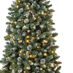 Best 7.5 ft. Pre-Lit Oakley Hills Slim Tree with LED Lights Slim|Pre-Lit