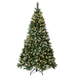Online 6 ft. Pre-Lit Oakley Hills Snow Tree with Warm White LED Lights Full|6 To 6.5 Feet