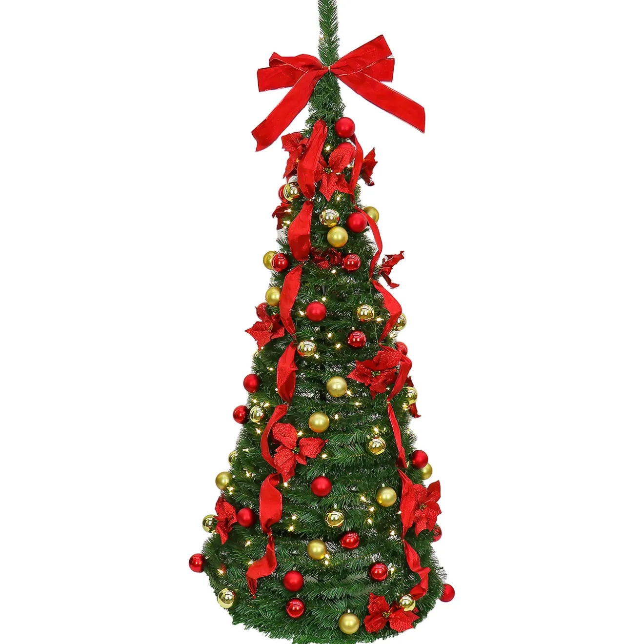Best 6 ft. Pre-Lit Party Pop-Up Tree Decorative Accents