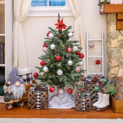 Online 3 ft. Pre-Lit Pathway Tree with Clear Lights Full|Pre-Lit