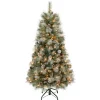 Outlet 4.5 ft. Pre-Lit Perry Mixed Pine Tree with Clear Lights Full|Pre-Lit