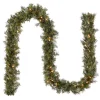 Discount 9 ft. Pre-Lit Plug-In Norwood Fir Garland with Clear Lights - 10 in Diameter Pre-Lit Christmas Garlands|7-10 Feet Christmas Garlands