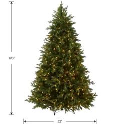 Clearance 6.5 ft. Pre-Lit Princeton Fraser Fir Tree with PowerConnect Dual Color LED Lights Full|Pre-Lit