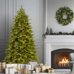 7.5 ft. Pre-Lit Princeton Fraser Fir Tree with PowerConnect and 800 Dual Color LED Lights Full|Pre-Lit