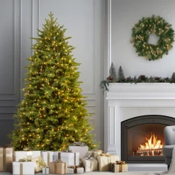 Hot 7.5 ft. Pre-Lit Princeton Fraser Fir Tree with PowerConnect and 1000 Dual Color LED Lights Full|Pre-Lit