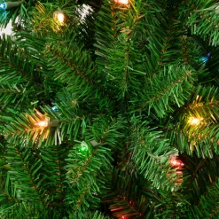Clearance 7.5 ft. Pre-Lit Rowan Pencil Slim Tree with Multicolor Lights Slim|Pre-Lit