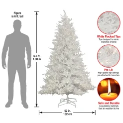 Online 6.5 ft. Pre-Lit Sea Coral Tree with Warm White LED Lights Full|Pre-Lit