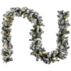 Hot 9 ft. Pre-Lit Snowy Camden Garland with Clear Lights Pre-Lit Christmas Garlands|7-10 Feet Christmas Garlands