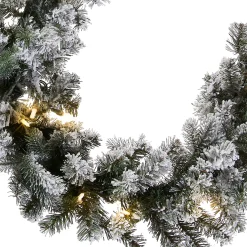 Hot 9 ft. Pre-Lit Snowy Camden Garland with Clear Lights Pre-Lit Christmas Garlands|7-10 Feet Christmas Garlands