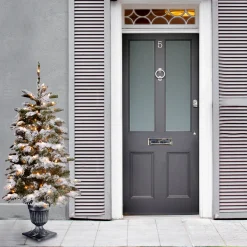 Best 4 ft. Pre-Lit Snowy Camden Tree with Clear Lights Full|Pre-Lit