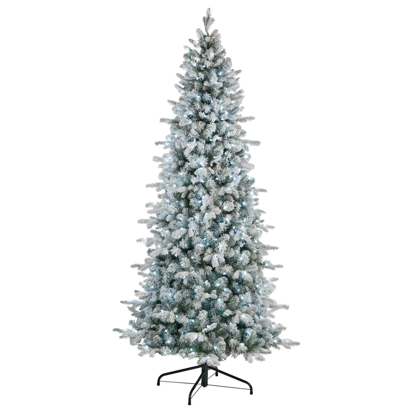 Online 6 ft. Pre-Lit Snowy Comet Slim Blue Tree with LED Lights Slim|6 To 6.5 Feet